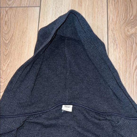 TNA Waffle Crop Black Zip-Up Hoodie - Picture 10 of 16